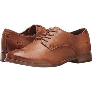 Frye Anna Shoes 3479260-CAM Lace Up Camel Brown Leather Oxford Womens Size 9